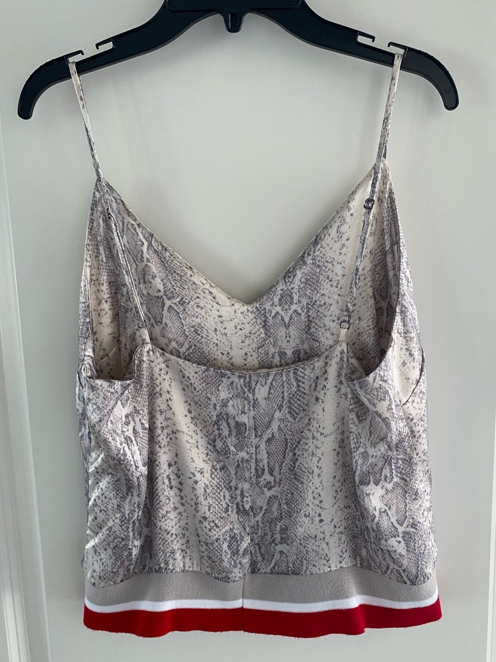 LOYD/FORD Silk Snake Print Spaghetti Strap Tank Top in Gray - Picture 3 of 5